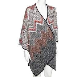 Pre Owned Missoni Multicolor Wool Knit Poncho (One Size)