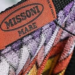 Pre Owned Missoni Multicolor Zig Zag Knit Sheer Kaftan Coverup M