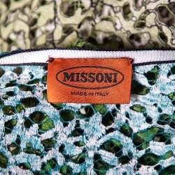 Pre Owned Missoni Green Ombre Lace Maxi Dress M