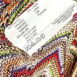 Pre Owned Missoni Multicolored Knit Sleeveless Short Shift Dress M