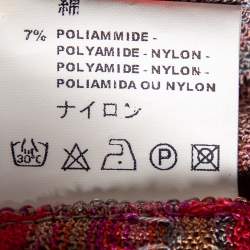 Pre Owned Missoni Multicolored Knit Front Tie Long Cardigan M