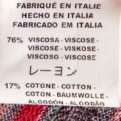 Pre Owned Missoni Multicolored Knit Front Tie Long Cardigan M