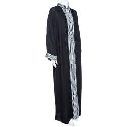 Pre Owned Missoni Black Knit Contrast Trim Detailed Cardigan L