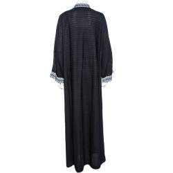 Pre Owned Missoni Black Knit Contrast Trim Detailed Cardigan L