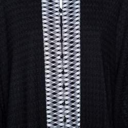 Pre Owned Missoni Black Knit Contrast Trim Detailed Cardigan L