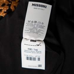 Pre Owned Missoni Multicolor Patterned Lurex Knit Side Slit Detailed Skirt M