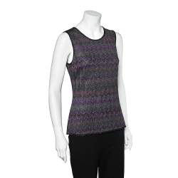 Pre Owned Missoni Multicolored Knit Sleeveless Top M