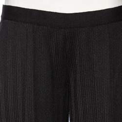Pre Owned Missoni Black Wool Knit Palazzo Pants M