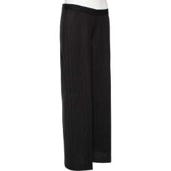 Pre Owned Missoni Black Wool Knit Palazzo Pants M