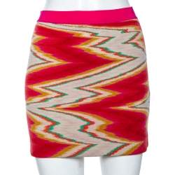 Pre Owned Missoni Multicolored Jacquard Knit Mini Skirt S
