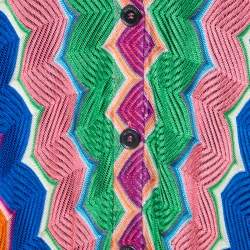 Pre Owned Missoni Multicolored Knit Buttoned Maxi Skirt S