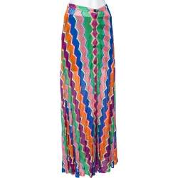 Pre Owned Missoni Multicolored Knit Buttoned Maxi Skirt S