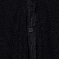 Pre Owned Missoni Black Patterned Knit Overlay Detail Oversized Long Cardigan M