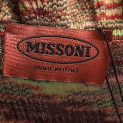 Missoni Multicolor Patterned Wool Knit Midi Dress L
