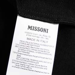 Pre Owned Missoni Multicolored Chevron Paneled Knit Sleeveless Bodycon Dress M