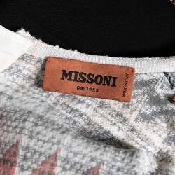 Pre Owned Missoni Multicolored Chevron Paneled Knit Sleeveless Bodycon Dress M