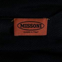 Pre Owned Missoni Multicolored Pique Knit Paneled Sleeveless Dress M