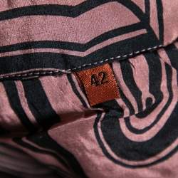 Pre Owned Missoni Pink Patterned Braided Knit Mini Skirt M