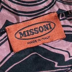 Pre Owned Missoni Pink Patterned Braided Knit Mini Skirt M