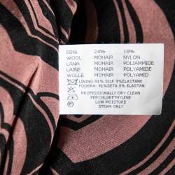 Pre Owned Missoni Pink Patterned Braided Knit Mini Skirt M