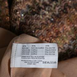 Pre Owned Missoni Multicolor Wave Textured Lurex Knit Dress M