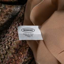 Pre Owned Missoni Multicolor Wave Textured Lurex Knit Dress M