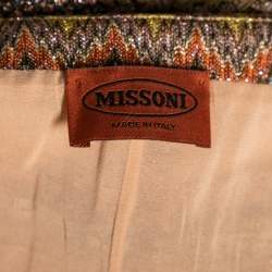 Pre Owned Missoni Multicolor Wave Textured Lurex Knit Dress M