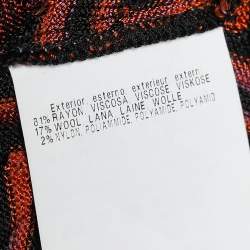 Pre Owned Missoni Multicolor Patterned Perforated Knit Midi Dress L