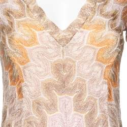 Pre Owned Missoni Multicolor Lurex Patterned Knit Shift Dress S