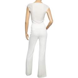 Pre Owned Missoni Cream Textured Knit Set Suit M