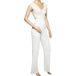 Pre Owned Missoni Cream Textured Knit Set Suit M