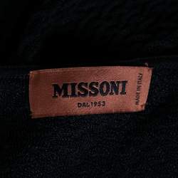 Pre Owned Missoni Black Textured Knit Set Suit M