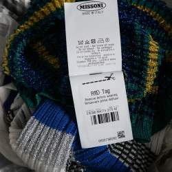 Pre Owned Missoni Multicolor and Metallic Lurex Patterned Knit Sleeveless Top M