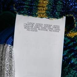 Pre Owned Missoni Multicolor and Metallic Lurex Patterned Knit Sleeveless Top M