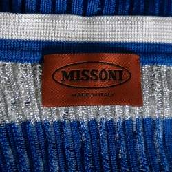 Pre Owned Missoni Multicolor and Metallic Lurex Patterned Knit Sleeveless Top M