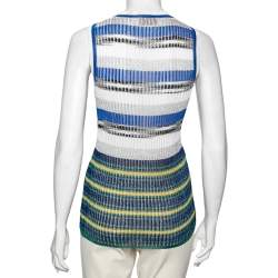 Pre Owned Missoni Multicolor and Metallic Lurex Patterned Knit Sleeveless Top M