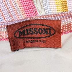 Pre Owned Missoni Multicolor Stripe Knit Flared Mini Dress S