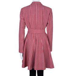 Pre Owned Missoni Red Tweed Long Coat M