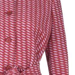 Pre Owned Missoni Red Tweed Long Coat M