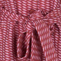 Pre Owned Missoni Red Tweed Long Coat M