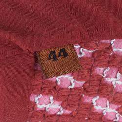 Pre Owned Missoni Red Tweed Long Coat M