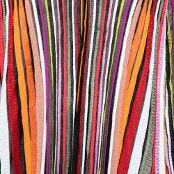 Pre Owned M Missoni Multicolor Lurex Stripe Knit Open Front Cardigan M