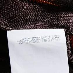 Pre Owned M Missoni Multicolor Lurex Stripe Knit Open Front Cardigan M