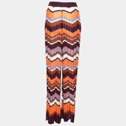 Pre Owned Missoni Multicolor Patterned Knit Palazzo Pants S