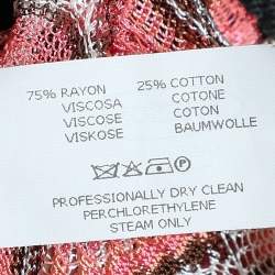 Pre Owned Missoni Multicolor Patterned Knit Crew Neck Dress M