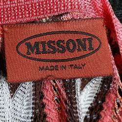 Pre Owned Missoni Multicolor Patterned Knit Crew Neck Dress M