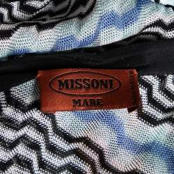 Pre Owned Missoni Multicolor Textured Knit Poncho Cover Up S