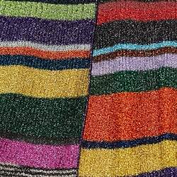 Pre Owned Missoni Multicolor Metallic Lurex Knit Ruffle Tiered Maxi Dress M