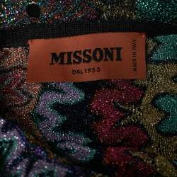 Pre Owned Missoni Multicolor Metallic Lurex Knit Sleeveless Dress M