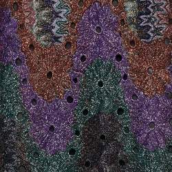 Pre Owned Missoni Multicolor Metallic Lurex Knit Sleeveless Dress M